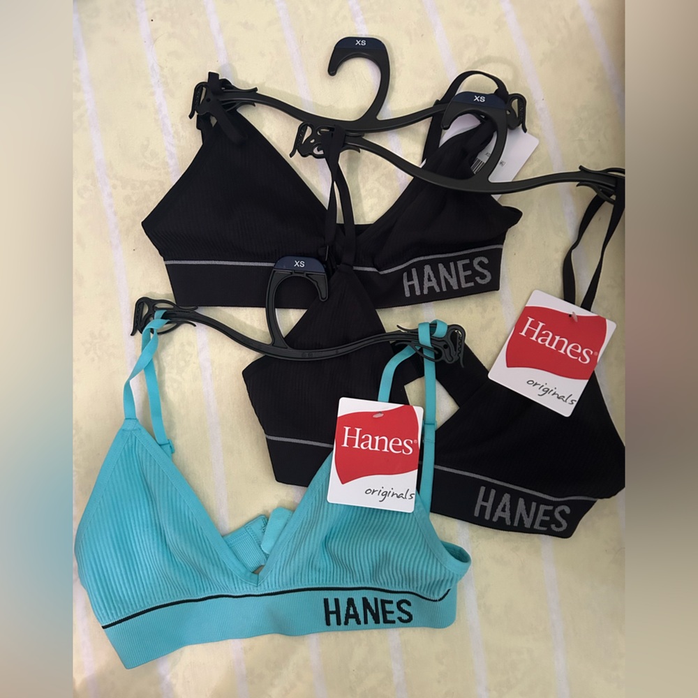 (Bundle) Hanes Originals Women's Rib Contour Wirefree Bra